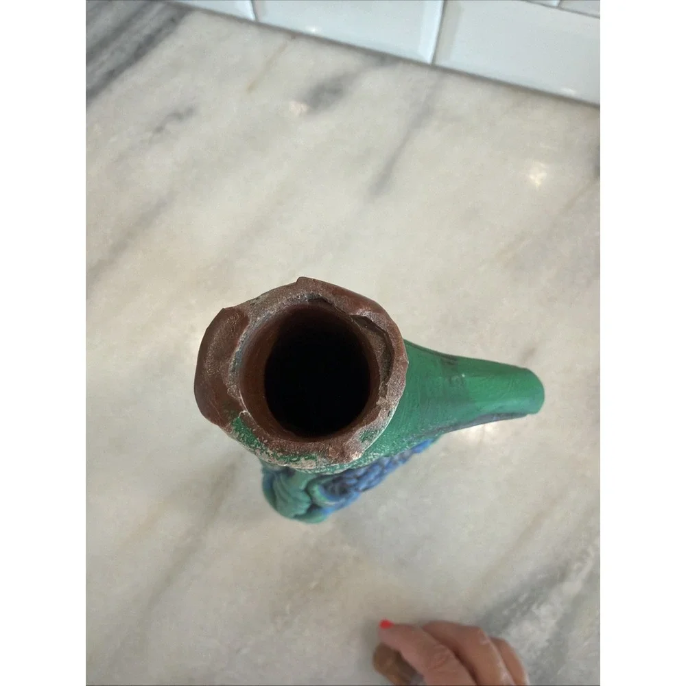 Vintage Heavy Ceramic/stone Like Turquoise/green Wine Decanter GWB002